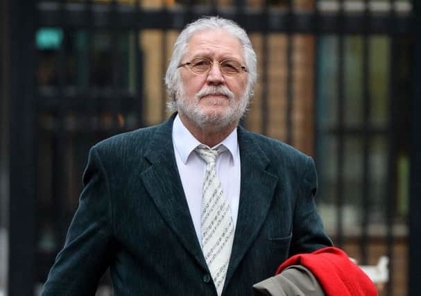 Accused Dave Lee Travis arrives at the court yesterday. Picture: Getty
