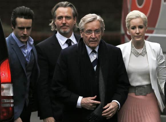 William Roache (2nd R), arrives with his family at Preston Crown Court yesterday. Picture: Reuters