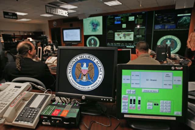 A computer workstation bears the National Security Agency (NSA) logo. Picture: AFP/Getty