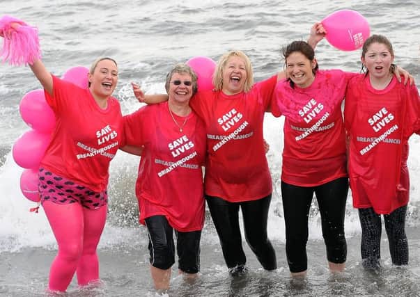 Braving the cold earlier this month at the New Years Day Loony Dook in Kirkcaldy. Picture: Fife Free Press