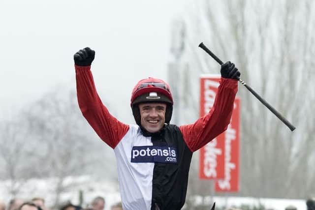 Ruby Walsh celebrates a Cheltenham victory on Big Bucks. Picture: Getty