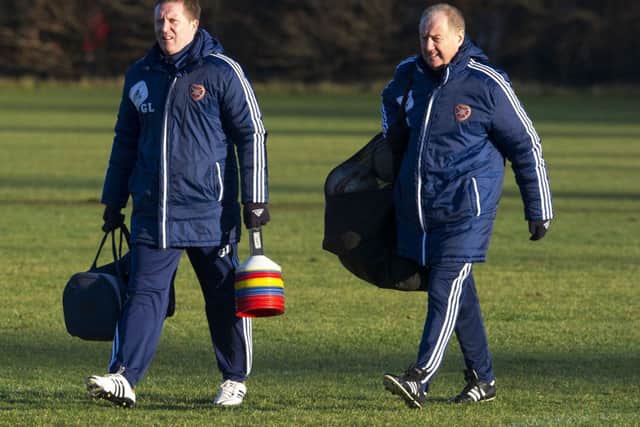Gary Lockes job has been made even harder with the departure of Billy Brown, right. Picture: SNS