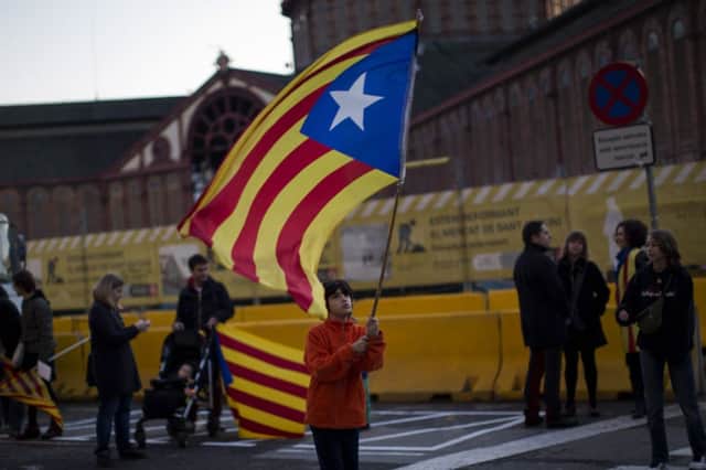 Catalans are expected to support the holding of an independence referendum. Picture: AP