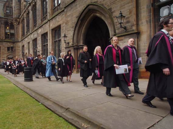 A graduation ceremony at Glasgow University. Picture: Colin Templeton