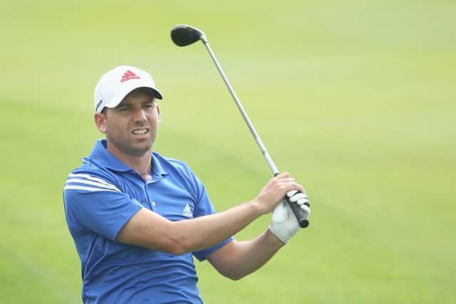 Sergio Garcia needed physio treatment after exacerbating a shoulder injury in the 'dangerous' rough. Picture: Getty