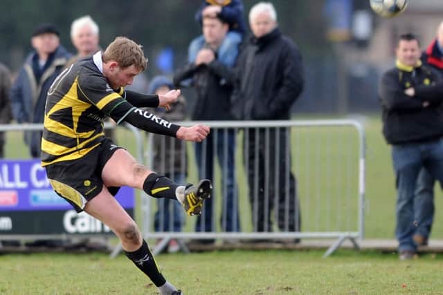 Captain Scott Wight scores a penalty during his time at Melrose. Picture: Robert Perry