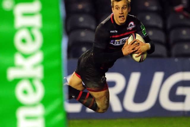 Tom Brown will lead Edinburgh out tomorrow on the occasion of his 50th cap. Picture: Ian Rutherford