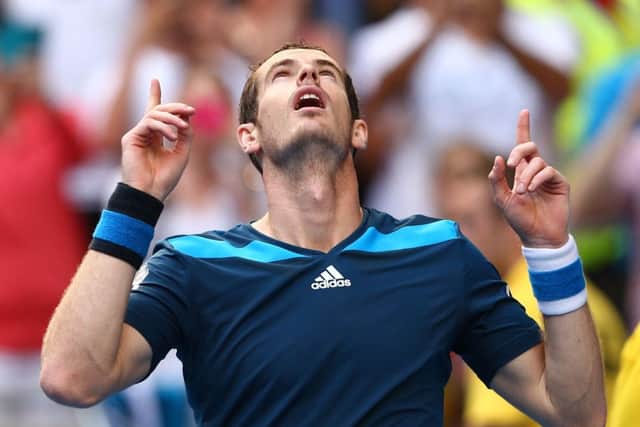 Andy Murray celebrates his third round victory over Feliciano Lopez. Picture: Getty