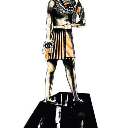 A drawing of the planned statue designed by Bill Mitchell. Picture: Robert Perry