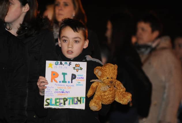 Hundreds gathered in the Muirhouse area of Edinburgh. Picture: Jane Barlow