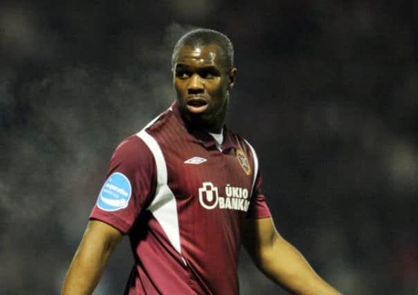 Christian Nade playing for Hearts in 2010. Picture: Phil Wilkinson