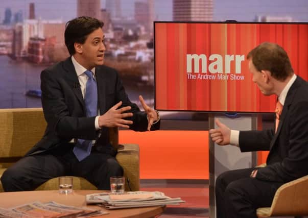Ed Miliband appears on BBC One's The Andrew Marr Show. Picture: PA