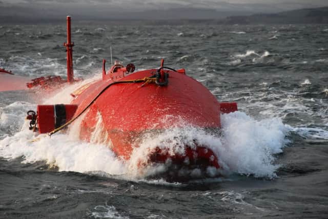 The wave energy converter off the coast of the mainland in the Pentland Firth. Picture: Getty