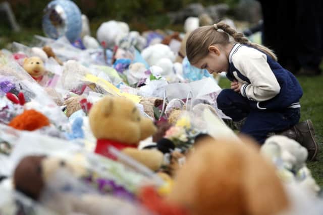 Bouquets and soft toys in Edinburgh. Picture: PA