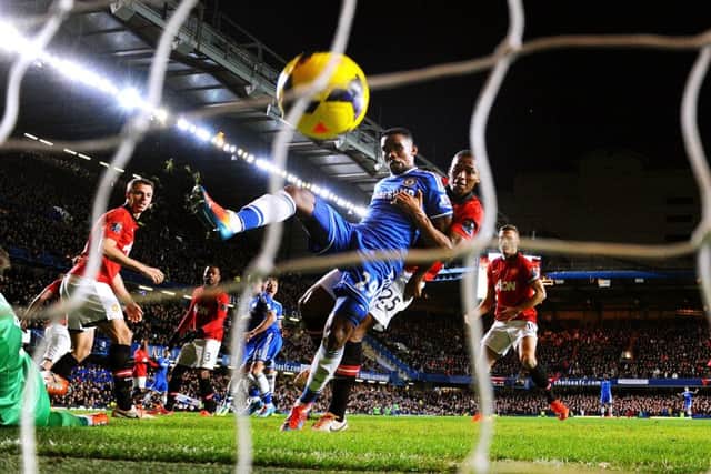 Samuel Etoo completes his hat-trick for Chelsea yesterday. Picture: Getty