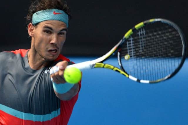 Rafa Nadal: won in three sets. Picture: Getty