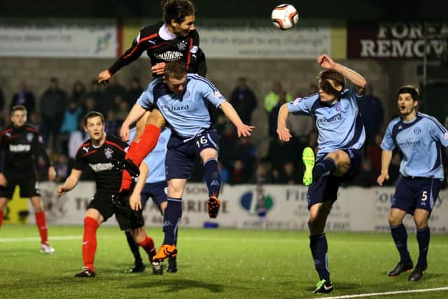 Rangers' Bilel Mohsni scores the opening goal. Picture: PA