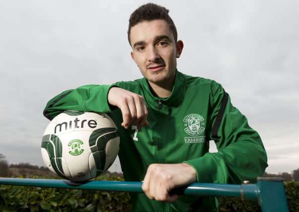 Hibernian winger Alex Harris has extended his stay at Hibs until 2017. Picture: SNS