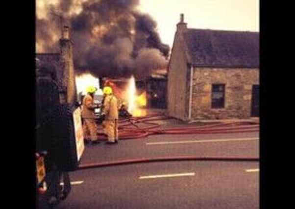 Firefighters tackle the blaze. Picture: Twitter/duncmck7