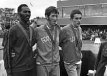 Ian Stewart, right, Ian McCafferty, and Kenyan legend Kip Keino. Picture: TSPL