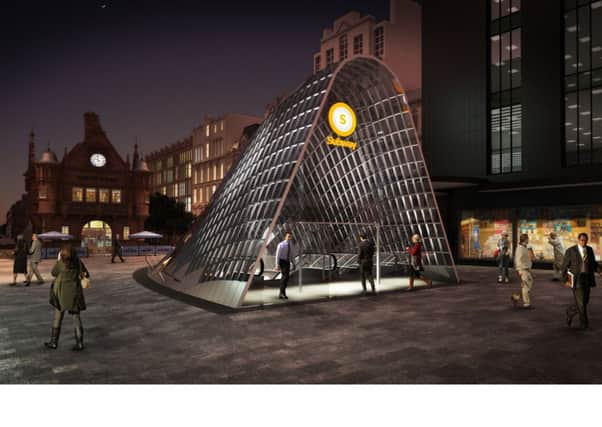 The planned new entrance to St Enoch station. Picture: SPT