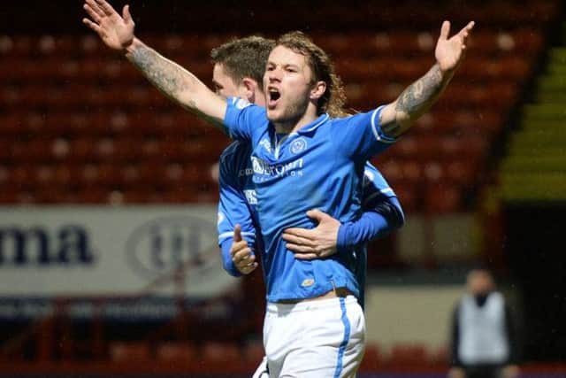 St Johnstone star Stevie May celebrates. Picture: SNS