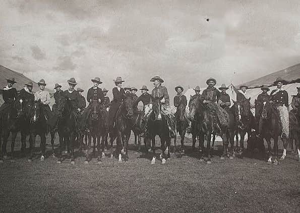 Buffalo Bill with his cowboys. Picture: Contributed