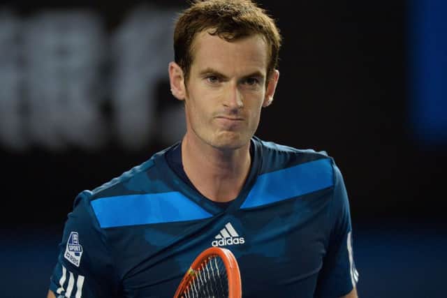 Andy Murray on court during his match against Roger Federer. Picture: Getty