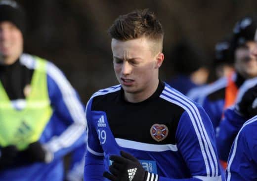 Hearts striker Gary Oliver. Picture: Greg Macvean