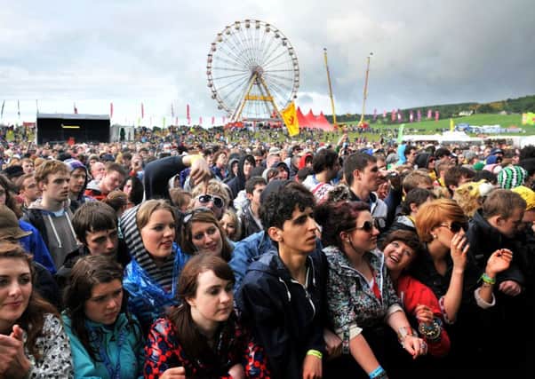Fans at the music festival, held at Dores on the banks of Loch Ness. Picture: Jane Barlow