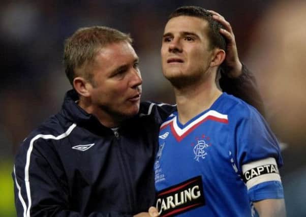 New Blackpool boss Barry Ferguson in his Rangers days with Ally McCoist. Picture: Phil Wilkinson