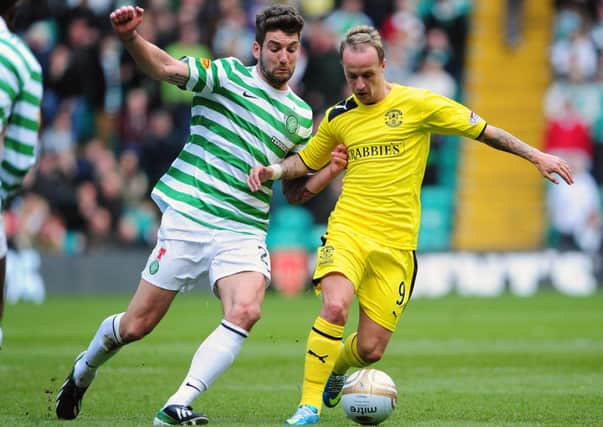 Leigh Griffiths pictured in action for Hibernian against Celtic. Picture: Ian Rutherford