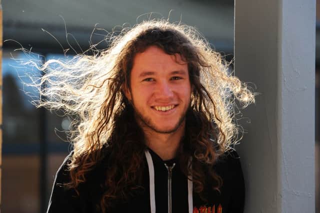 Stevie May is a goal-hungry competitor but nothing needles him except his tattooist. Picture: Robert Perry