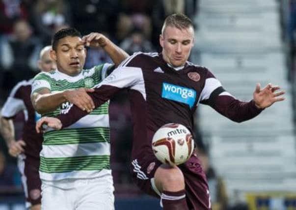 Hearts' Ryan Stevenson in action against Celtic. Picture: Ian Georgeson