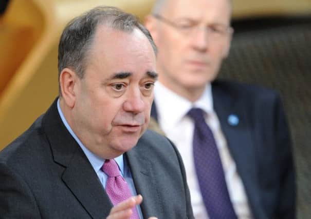 First Minister Alex Salmond, pictured in the Scottish Parliament chamber earlier this month. Picture: Jane Barlow