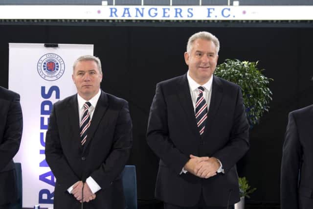 The team is still guided by a Rangers man in Ally McCoist. Picture: SNS