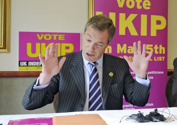 In political terms Nigel Farage's Ukip are a party still on the political fringe. Picture: Julie Bull