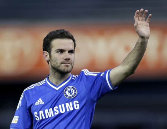 Its farewell to Chelsea for Juan Mata. Picture: AP
