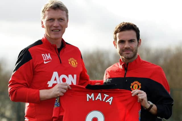 David Moyes hopes new record signing Juan Mata can revive Manchester Uniteds season. Picture: Getty