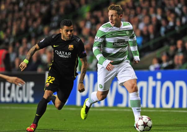 Kris Commons in action against Barcelona. Picture: Robert Perry