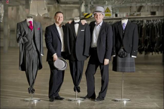 ACS Clothing chief executive Richard Freedman, left, and Business Growth Fund regional director Scotland Simon Munro