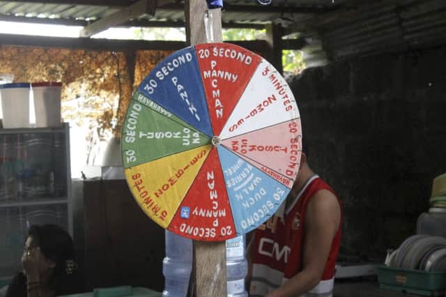 The wheel had a series of tortures painted around it. Picture: Commission on Human Rights/AP