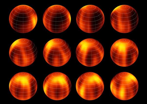 Hurricane-force storms surge across brown dwarf Luhman 16B. Picture: Contributed