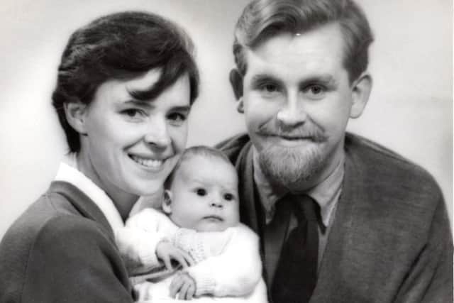 Mamie, baby Sally and Magnus Magnusson. Picture: Contributed