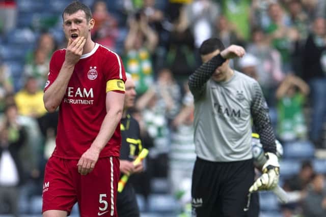 Dejection for Zander Diamond, left, and Jamie Langfield after losing 40 to Celtic. Picture: Alan Harvey/SNS