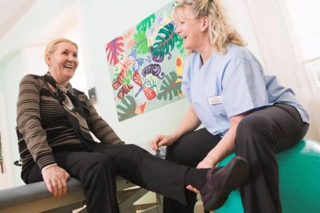 In-house physiotherapy is carried out during a respite stay at Leuchie House. Picture: David Anderson
