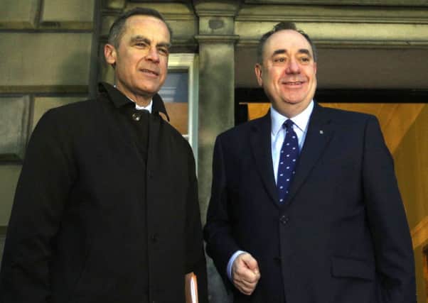 First Minister Alex Salmond welcomed Mark Carney to Bute House on Wednesday. Picture: PA Wire
