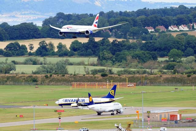 British Airways Boeing 787 Dreamliner aircraft lands at Edinburgh Airport. Picture: Ian Rutherford