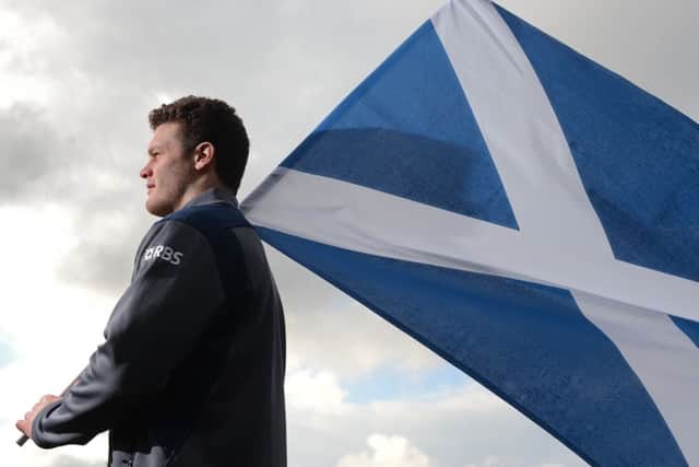 Saracens Duncan Taylor will be aiming to seize his chance in the Scotland No.12 shirt against Ireland today as he lines up against the likes of Brian ODriscoll. Photograph: Neil Hanna