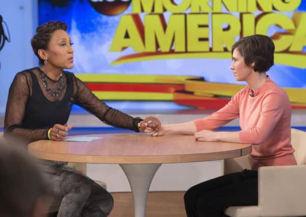 Robin Roberts interviews Amanda Knox on ABC's 'Good Morning America' programme. Picture: AP